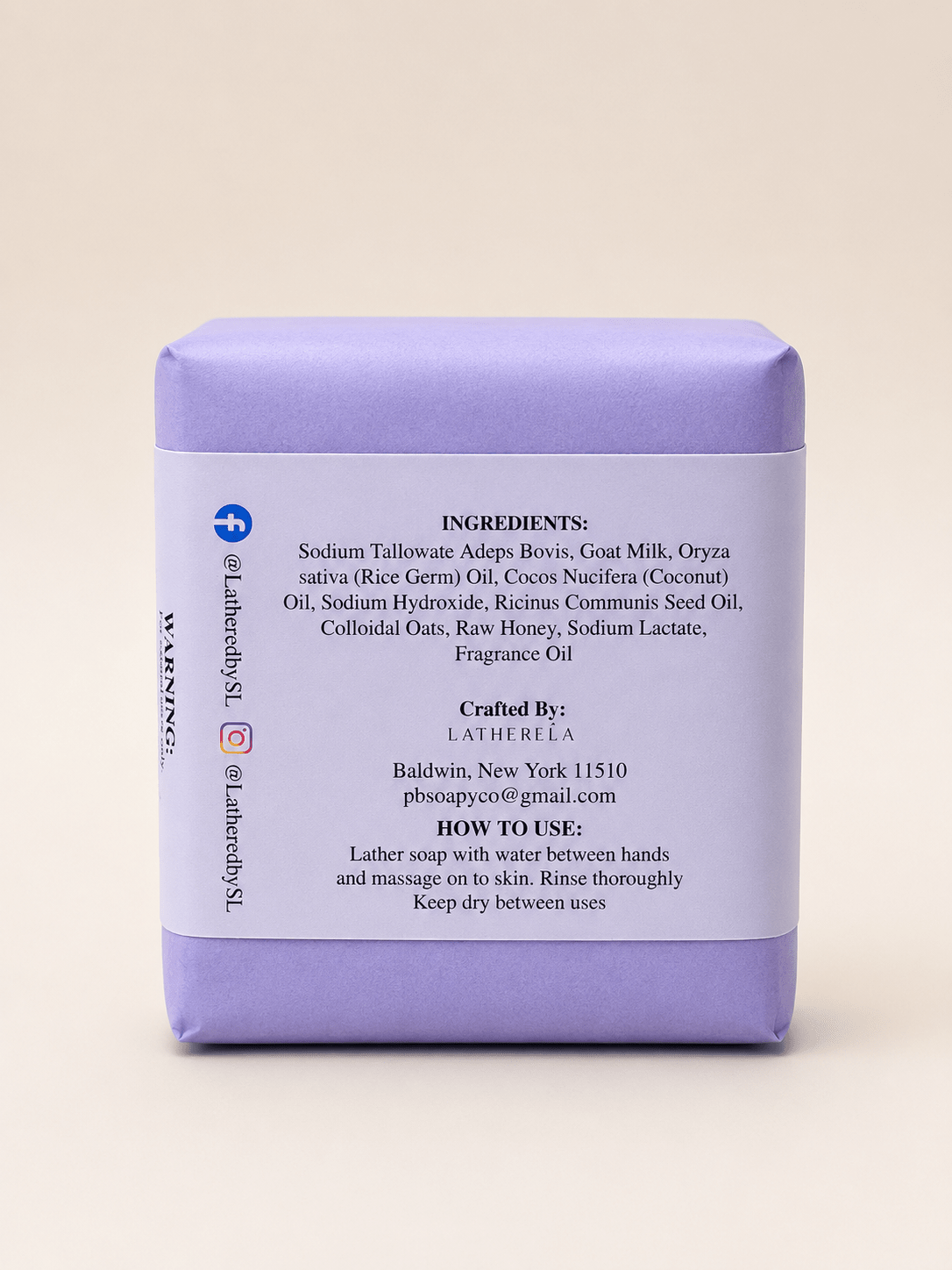 Sweet Cream Soap | Goat Milk, Honey & Oat Cold Process Soap - Latherela