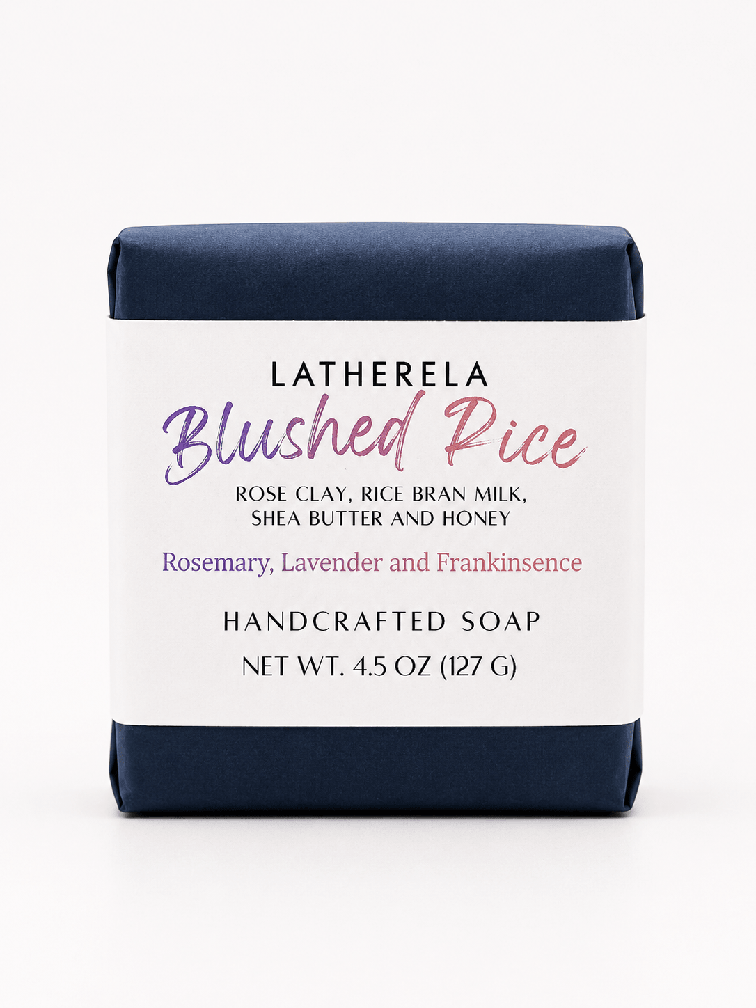 Blushed Rice Handcrafted Soap | Rose Clay, Rice Bran Milk, Shea Butter & Honey | - Latherela