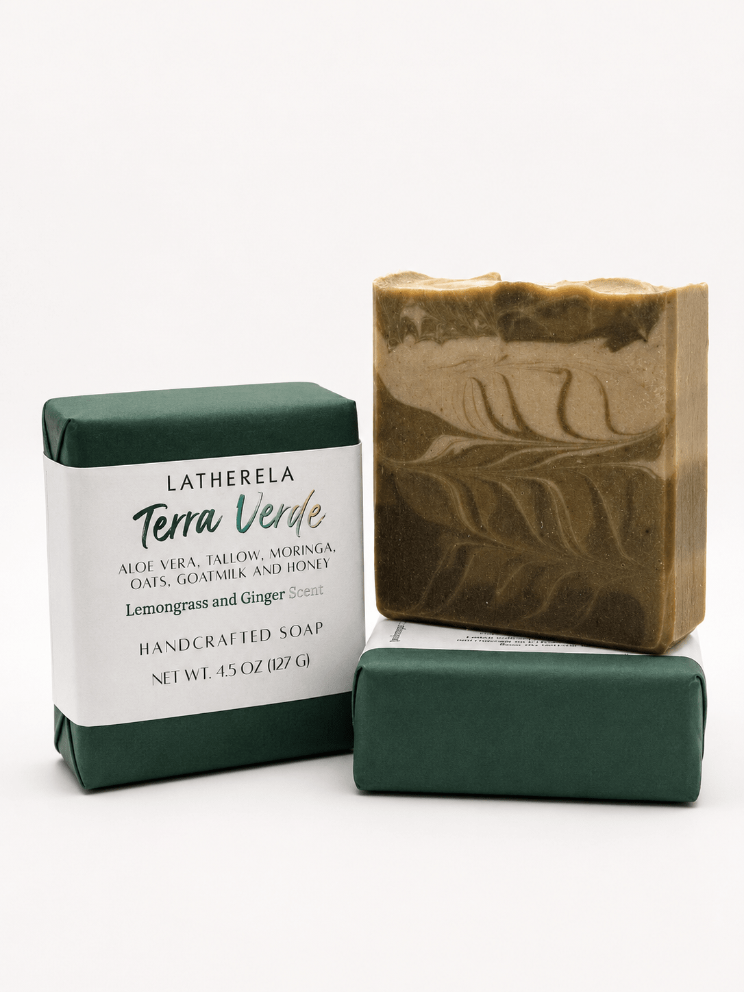 Terra Verde Handcrafted Tallow Soap | Aloe Vera, Moringa, Goat Milk, Oats & Honey - Latherela
