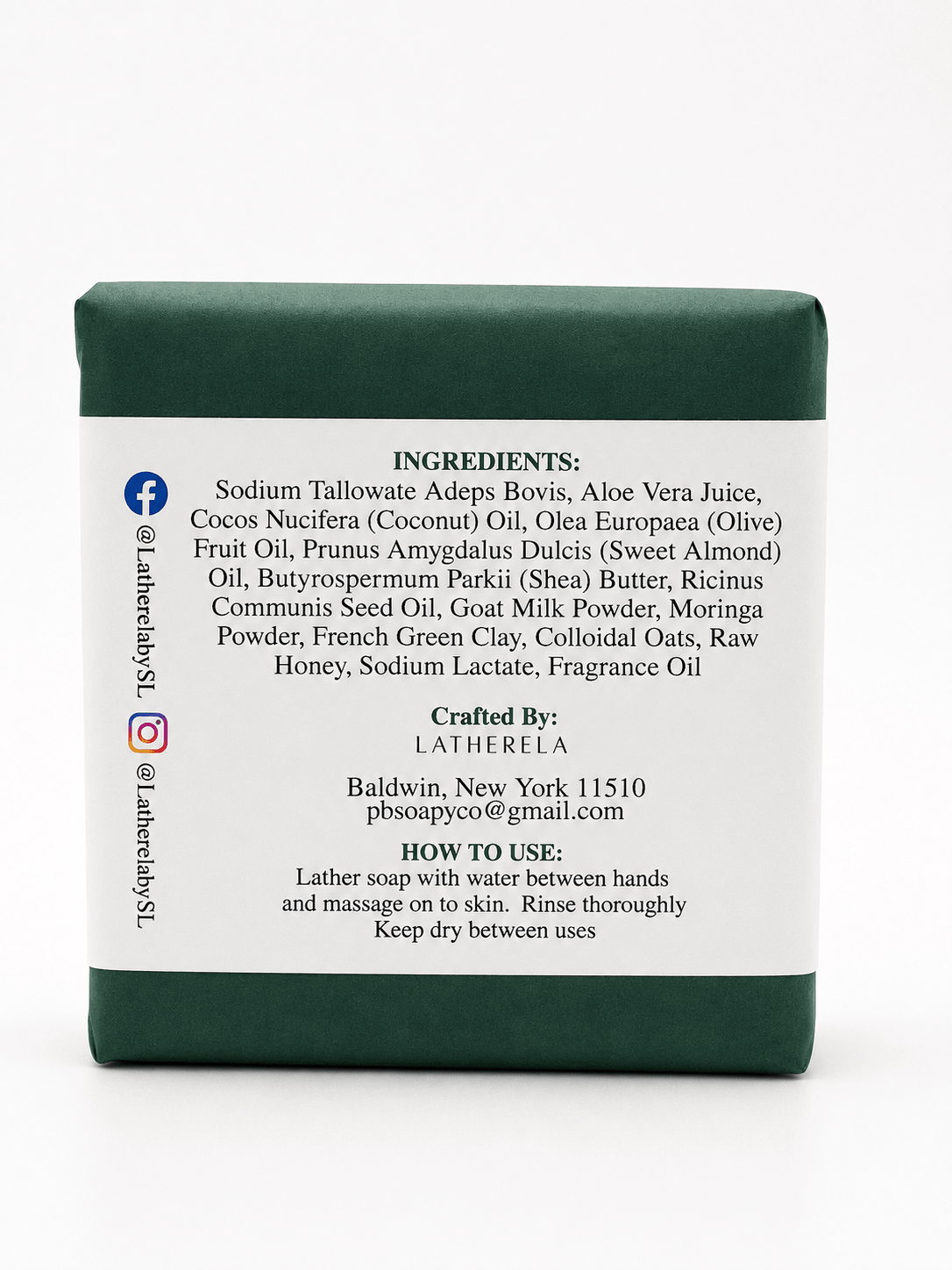 Terra Verde Handcrafted Tallow Soap | Aloe Vera, Moringa, Goat Milk, Oats & Honey - Latherela