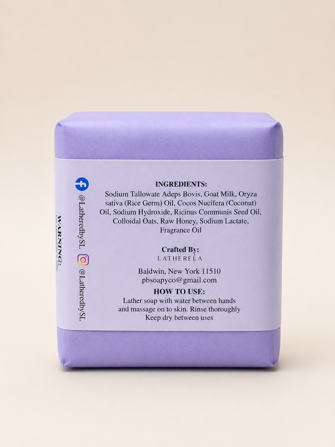 Sweet Cream Soap | Goat Milk, Honey & Oat Cold Process Soap