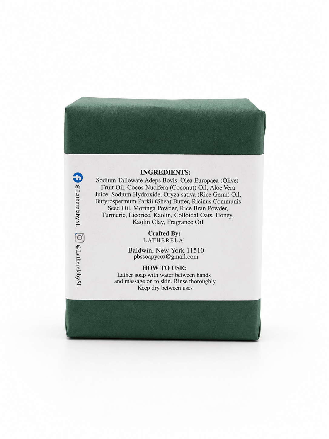 Creamy Moss Handcrafted Tallow Soap | Aloe Vera, Moringa, Rice Bran, Oats & Honey - Latherela
