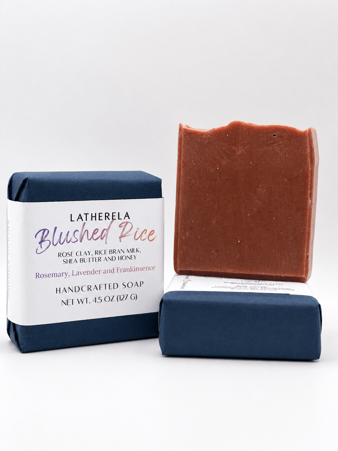 Blushed Rice Handcrafted Soap | Rose Clay, Rice Bran Milk, Shea Butter & Honey | - Latherela