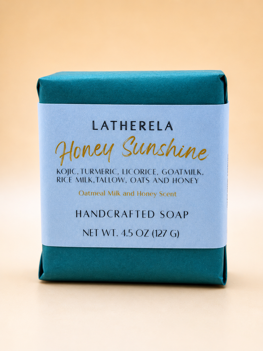 Honey Sunshine Soap | Goat Milk, Honey, Turmeric & Kojic Cold Process Soap