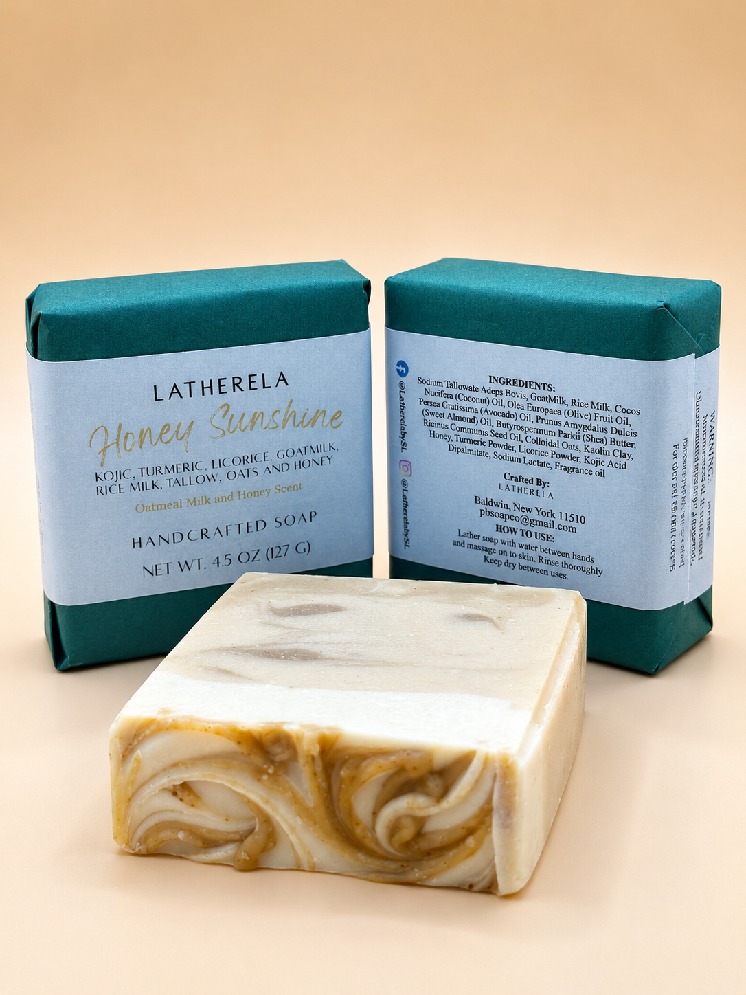 Honey Sunshine Soap | Goat Milk, Honey, Turmeric & Kojic Cold Process Soap