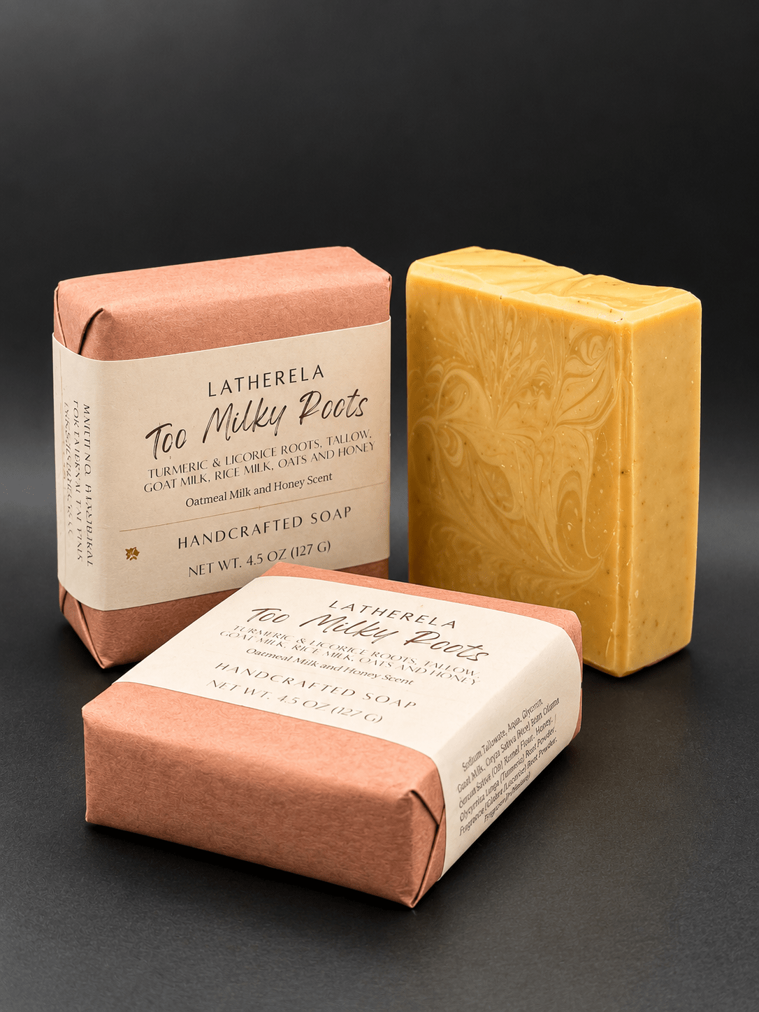 Too Milky Roots Soap | Goat Milk, Rice Milk, Turmeric & Licorice Soap - Latherela