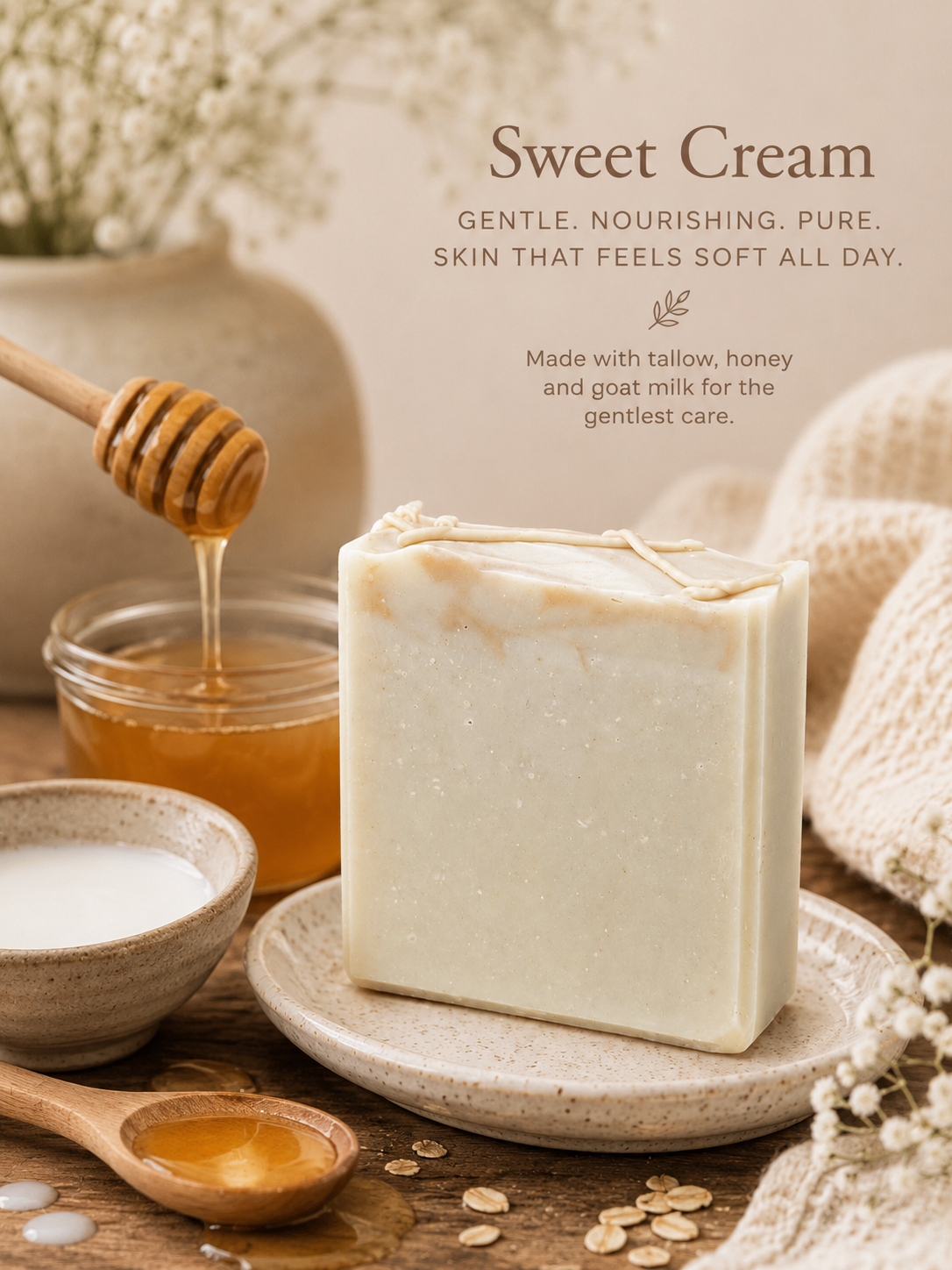 Sweet Cream: Goat Milk & Honey Bar