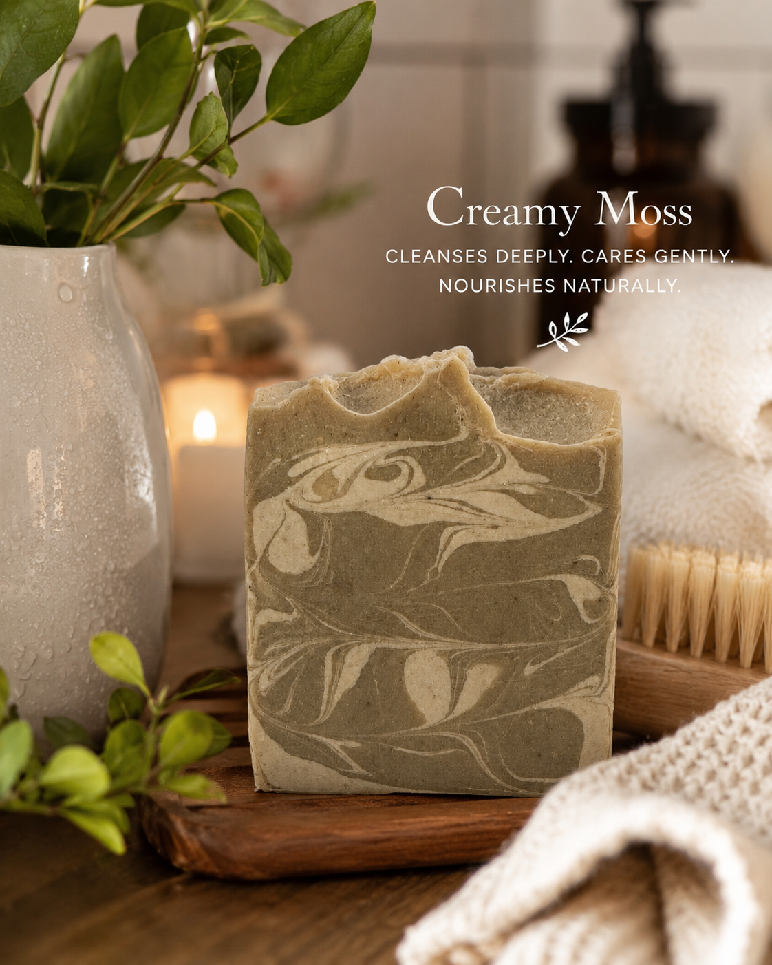 Creamy Moss: Rice Bran & Moringa Bar